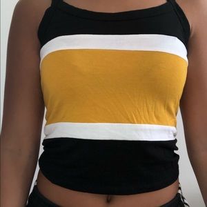 Tillys black and yellow tank top